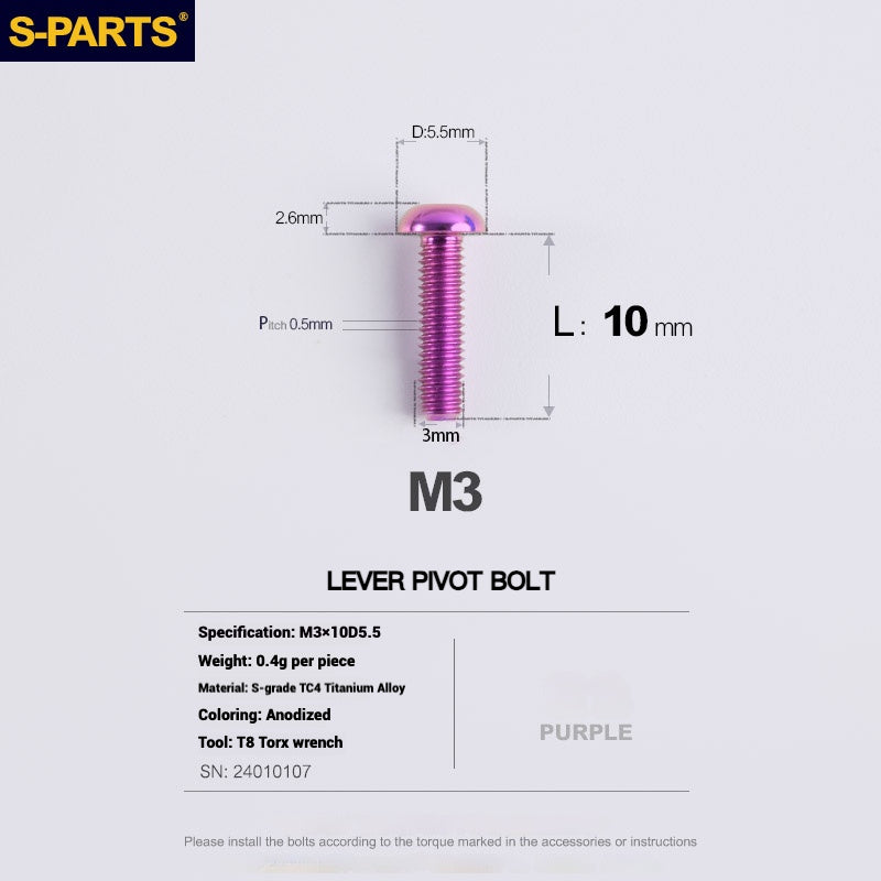S-PARTS Titanium Bolt Upgrade Kit for SRAM MAVEN Brakes | CNC Precision | Lightweight | Full Color Options