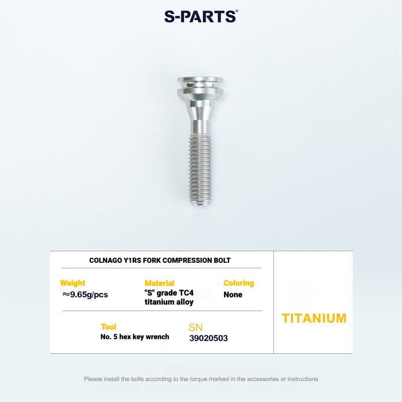 Titanium Headset Compression Plug Kit for Colnago Y1RS | Fork Compression Assembly XS S M L