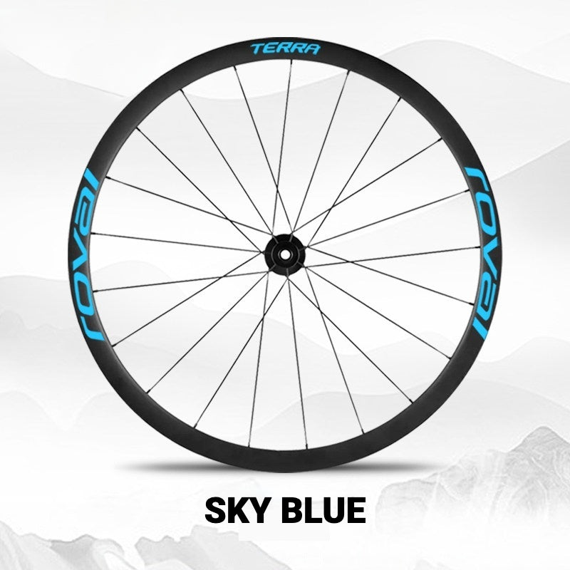 ROVAL TERRA Wheel Decal Kit | Custom Color Logo Stickers for Gravel & Road Bike Wheels