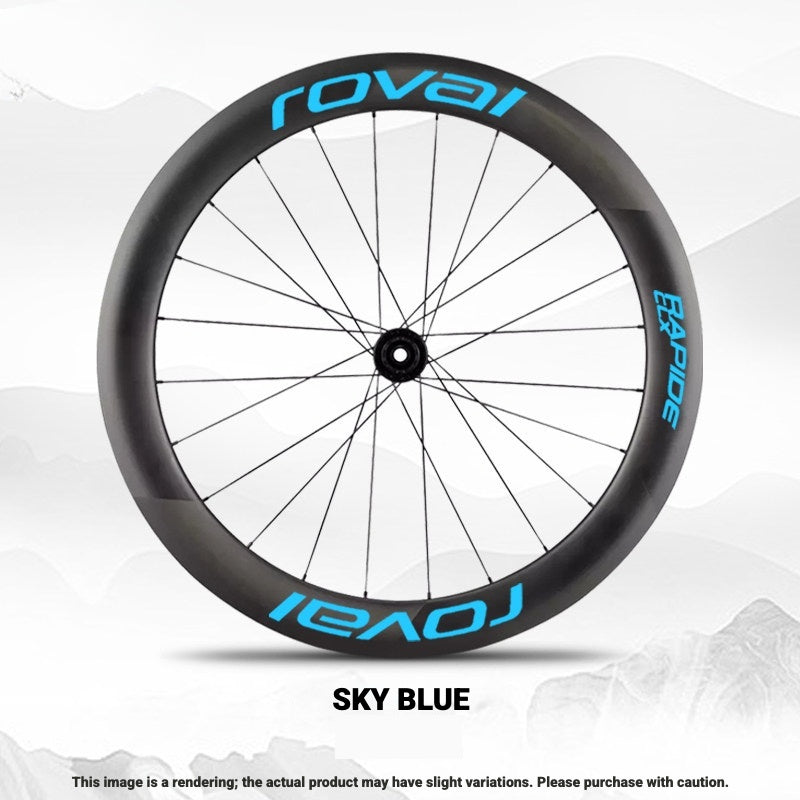 ROVAL RAPIDE CLX II Logo Color Change Sticker | Waterproof | Full Set for Two Wheels + Backup Included