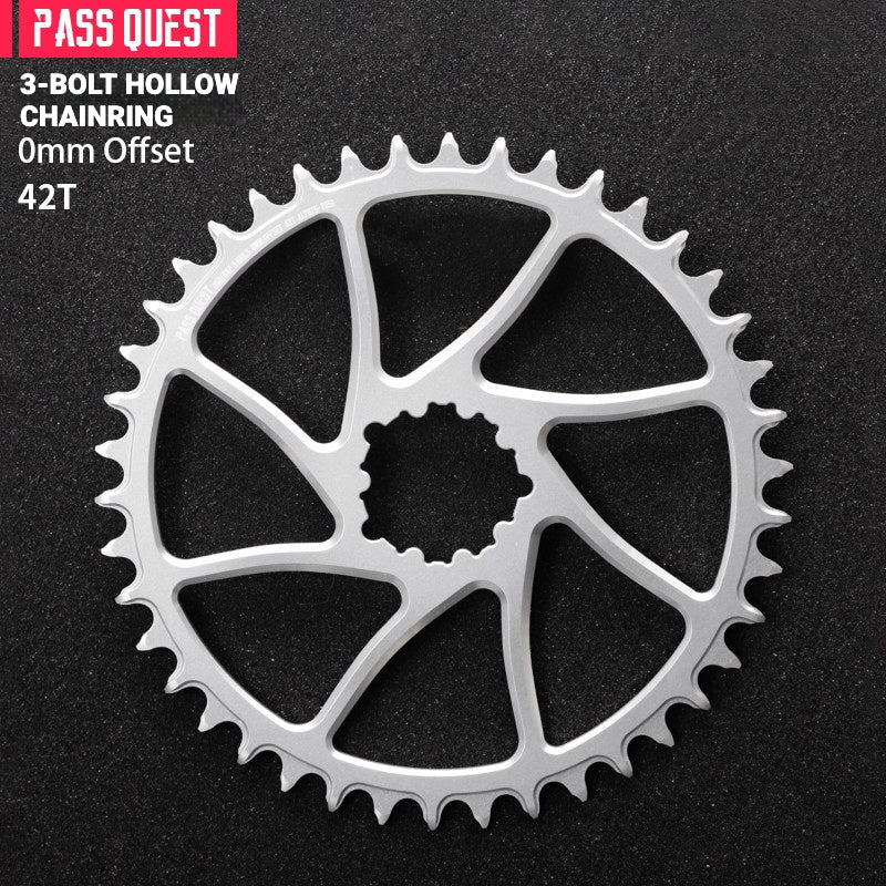 PASS QUEST SRAM 3-Bolt Direct-Mount Narrow-Wide Chainring | GXP DUB XX1 GX NX | 0mm Offset