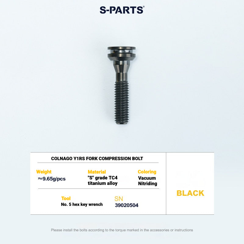 Titanium Headset Compression Plug Kit for Colnago Y1RS | Fork Compression Assembly XS S M L