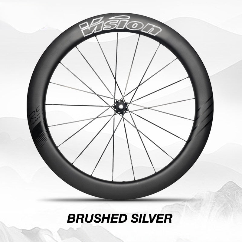 Custom Decal Kit for VISION METRON 45 RS Wheels | Road Bike Carbon Rim Wrap Stickers(Complete Wheelset Decal Kit + Spare Decals Included)