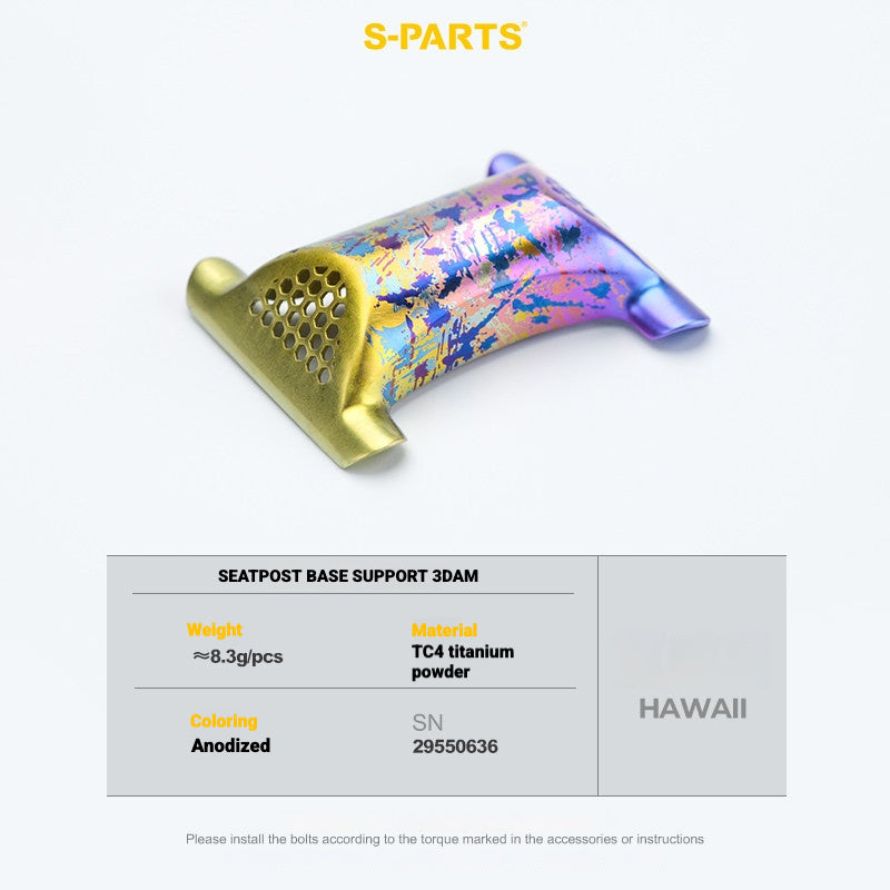 S-PARTS 3DAM Titanium 3D Printed Seatpost Hardware Kit for CERVÉLO S5 (2026 Compatible)