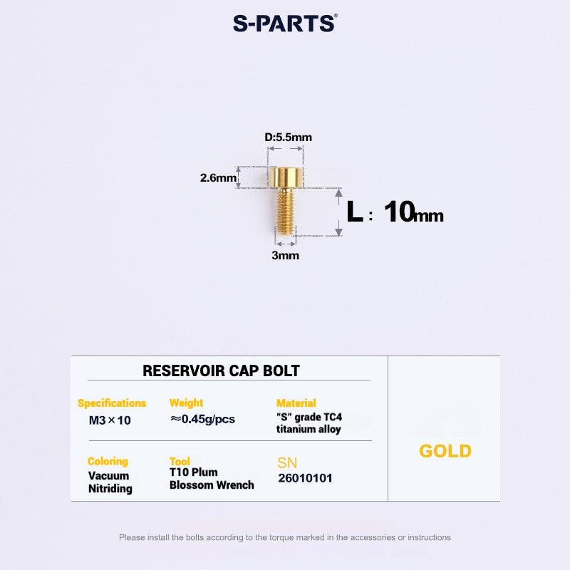 S-PARTS Titanium Bolt Upgrade Kit for SRAM MAVEN Brakes | CNC Precision | Lightweight | Full Color Options