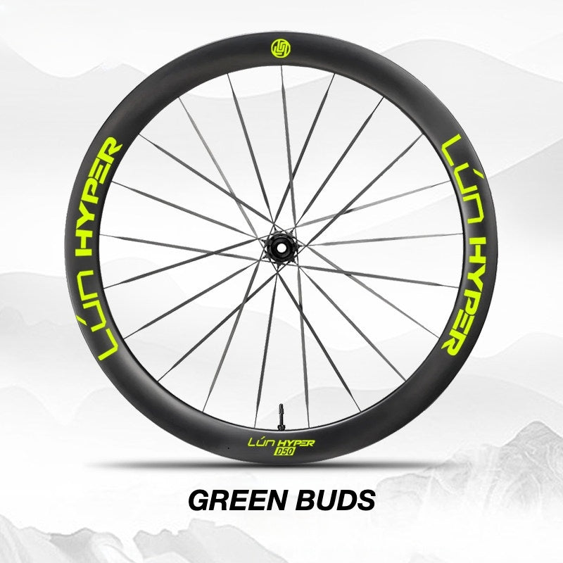 Infinity Logo Decals for Lún HYPER 5 D50 Gen 5 Wheelset | Waterproof Rim Overlay Stickers(Complete Decal Set for Two Wheels + Spare Decals Included)