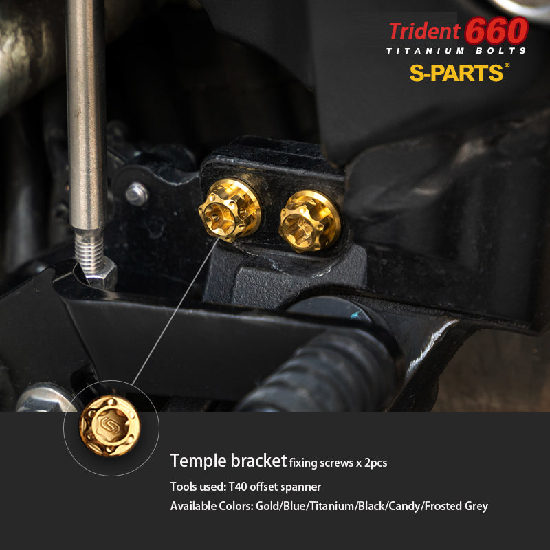 Trident 660 A3 modified motorcycle whole car titanium alloy screws locomotive nuts