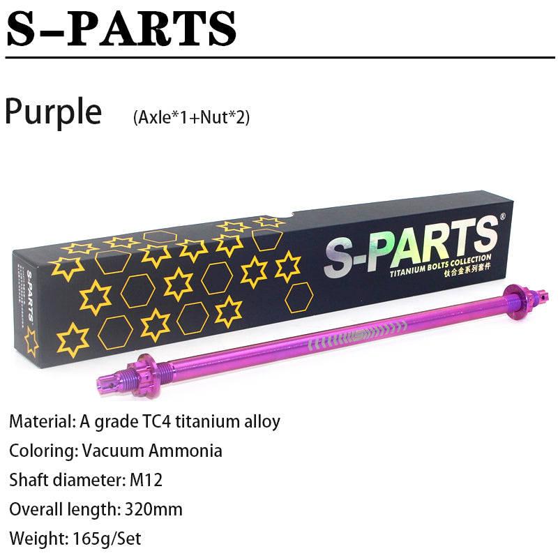 S-parts Nucleo assale anteriore in lega di titanio M12 260/280mm Auto elettrica Stan assale anteriore assale centrale