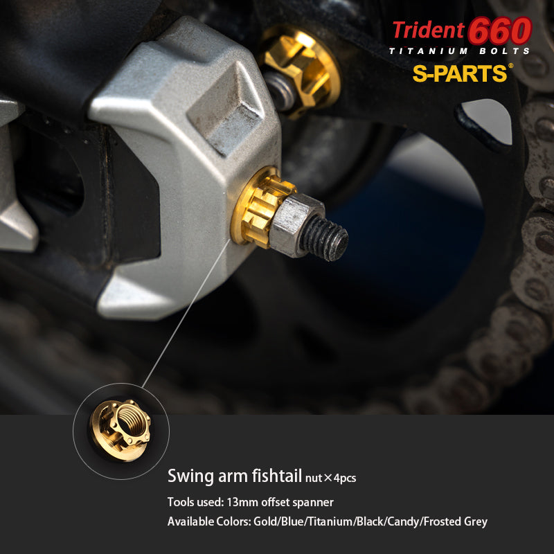 Trident 660 A3 modified motorcycle whole car titanium alloy screws locomotive nuts