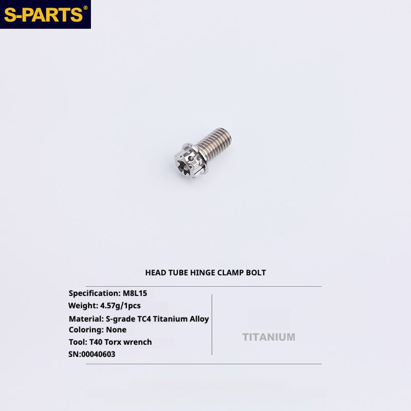 S-PARTS Titanium Bolt Upgrade Kit for Brompton | TC4 CNC Lightweight Frame & Hinge Hardware Set