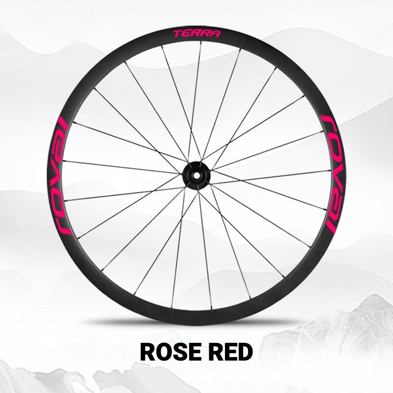 ROVAL TERRA Wheel Decal Kit | Custom Color Logo Stickers for Gravel & Road Bike Wheels