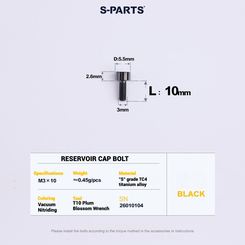 S-PARTS Titanium Bolt Upgrade Kit for SRAM MAVEN Brakes | CNC Precision | Lightweight | Full Color Options