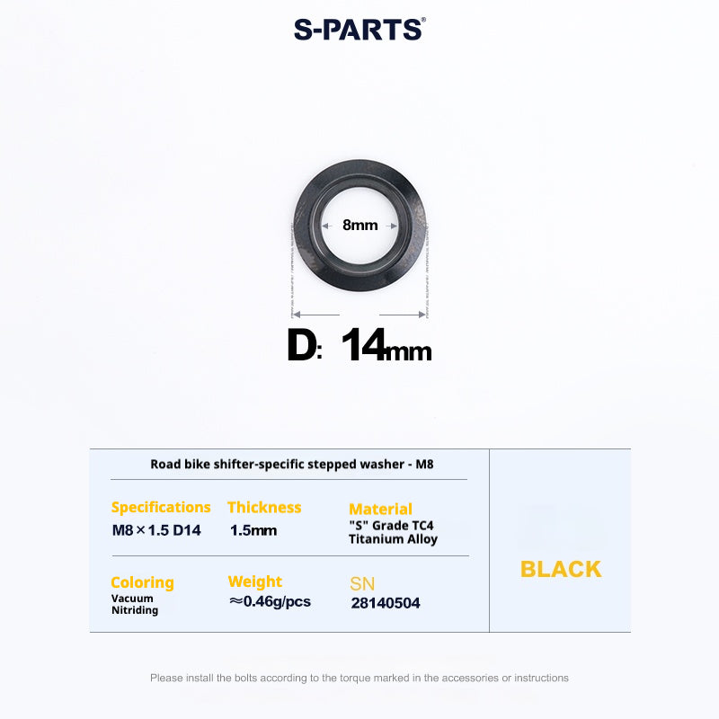S-PARTS Titanium Clamp Bolt & Nut Set for Road Shifters – Shimano / SRAM Compatible
