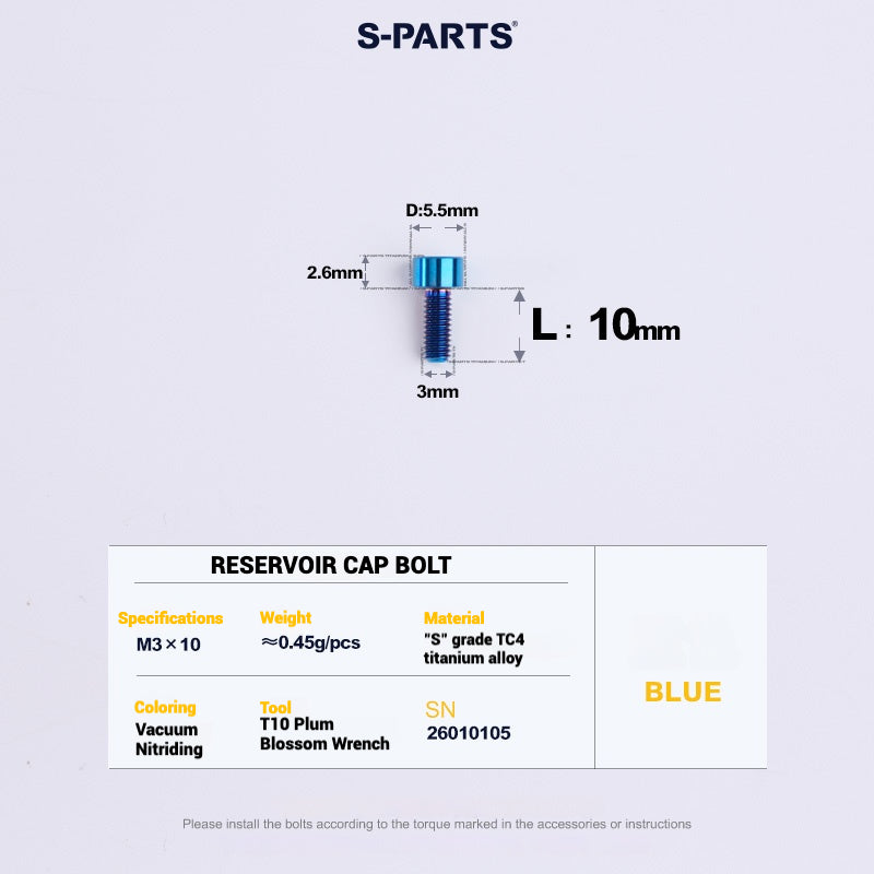 S-PARTS Titanium Bolt Upgrade Kit for SRAM MAVEN Brakes | CNC Precision | Lightweight | Full Color Options