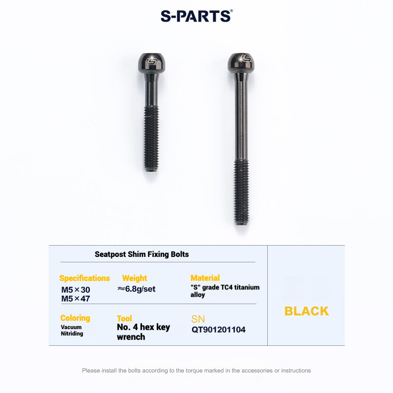 Cervélo S5 Titanium Bolt Kit – Full Frame Lightweight Upgrade Set | CNC TC4 Ti Bolts for Cervélo S5