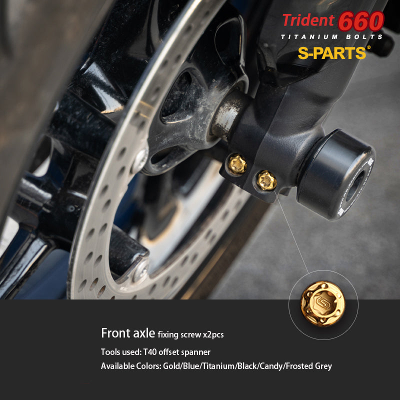 Trident 660 A3 modified motorcycle whole car titanium alloy screws locomotive nuts