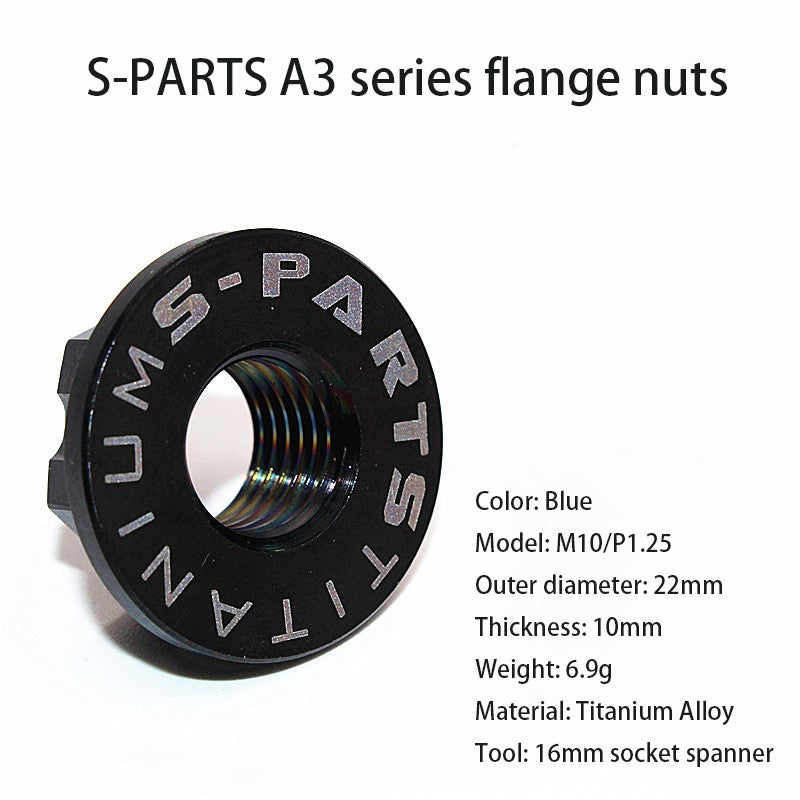 S-parts A3 flange nuts M10 electric car titanium alloy screws motorcycle riding accessories