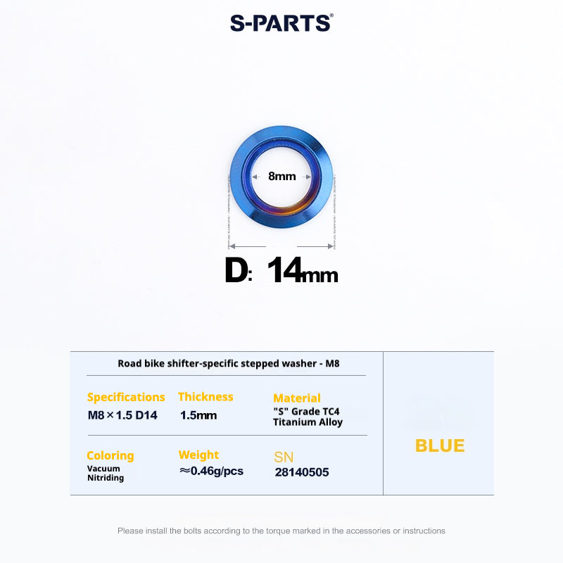 S-PARTS Titanium Clamp Bolt & Nut Set for Road Shifters – Shimano / SRAM Compatible