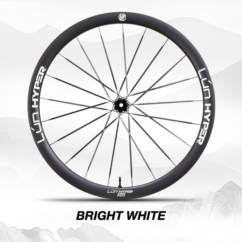 Infinity Logo Decals for Lún HYPER 5 D40 Gen 5 Wheelset | Waterproof Rim Overlay Stickers(Complete Decal Set for Two Wheels + Spare Decals Included)