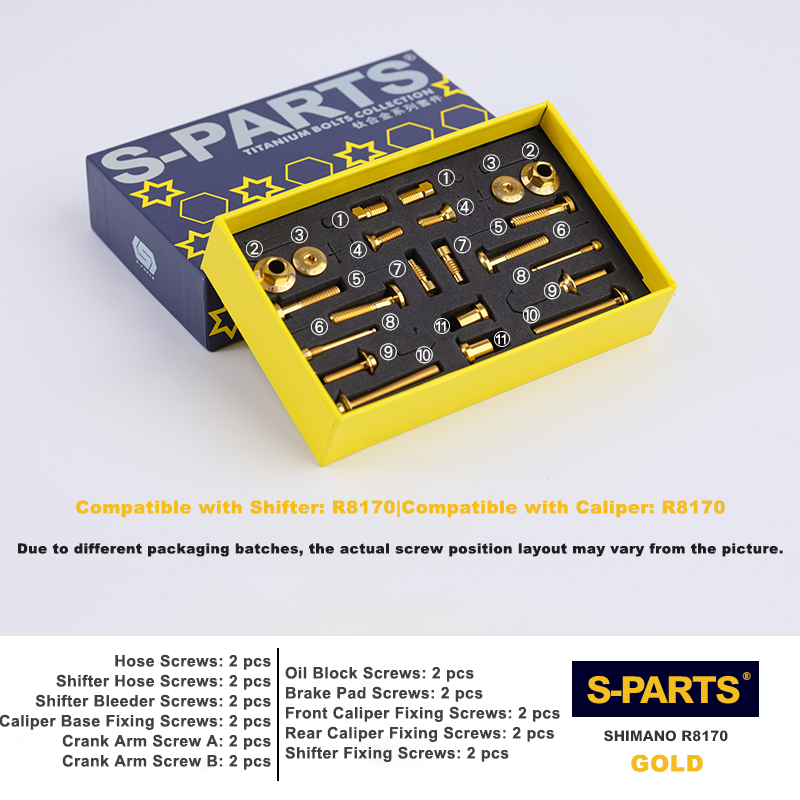 S-Parts Titanium Upgrade for Giant Propel 2023 SHIMANO 105 di2 (R7150/R7170) Shimano Dura Ace R9270 R9250 Di2 /SRAM RED AXS Screw Bolt Nut