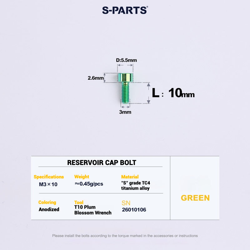 S-PARTS Titanium Bolt Upgrade Kit for SRAM MAVEN Brakes | CNC Precision | Lightweight | Full Color Options
