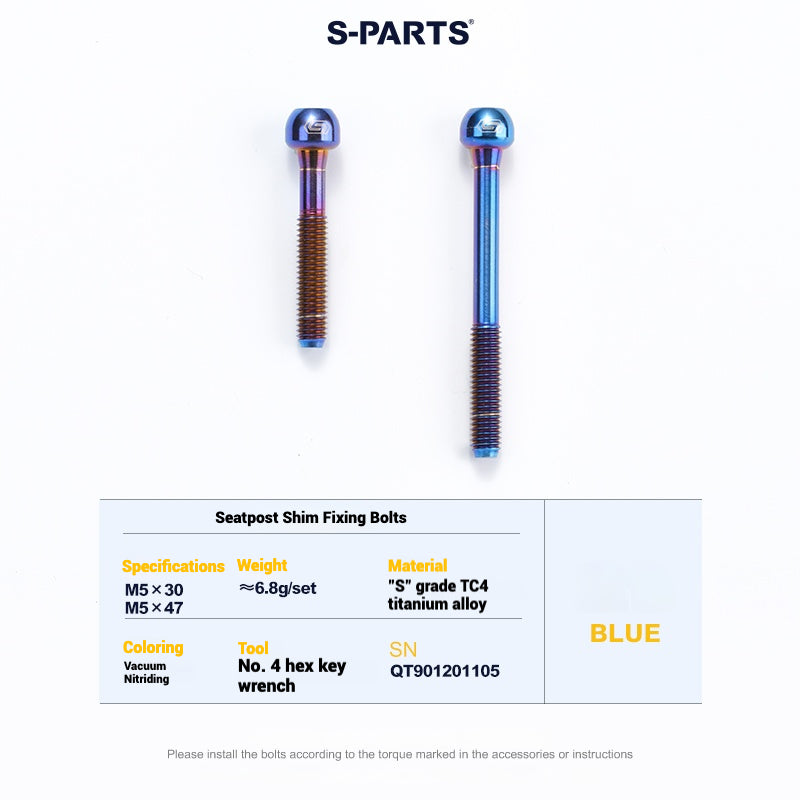 Cervélo S5 Titanium Bolt Kit – Full Frame Lightweight Upgrade Set | CNC TC4 Ti Bolts for Cervélo S5