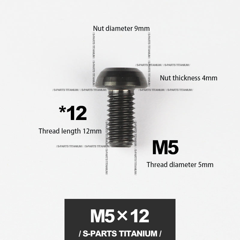 S-PARTS m5*10/14/16 mountain bike road bike bottle cage umbrella head titanium alloy disc screw