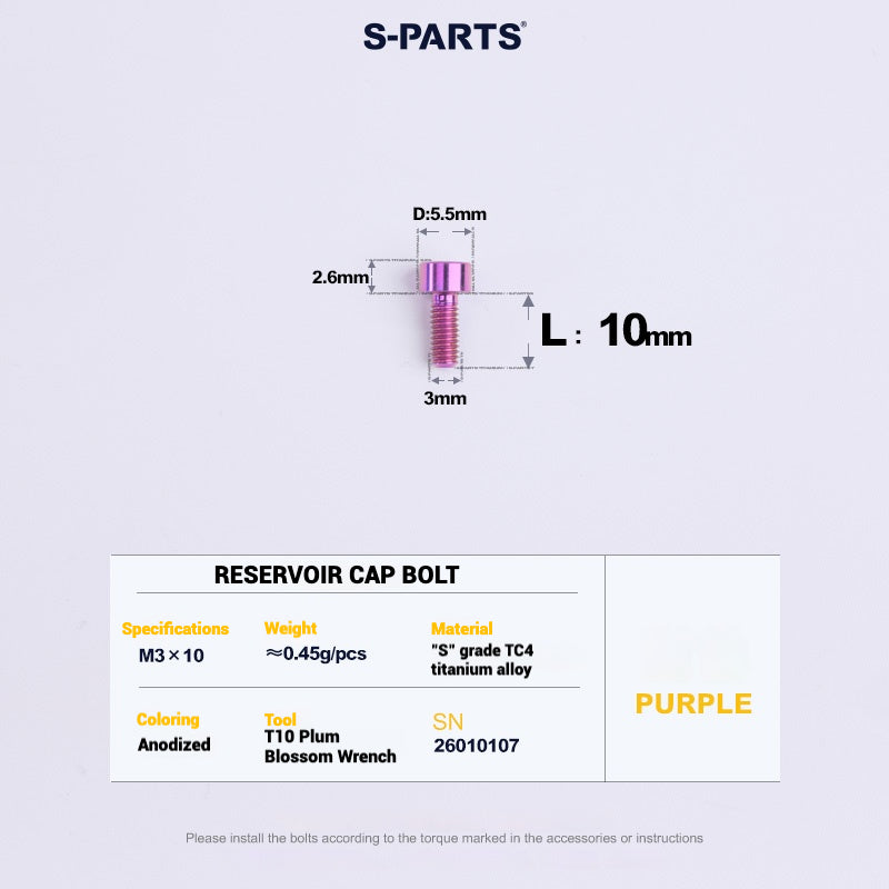 S-PARTS Titanium Bolt Upgrade Kit for SRAM MAVEN Brakes | CNC Precision | Lightweight | Full Color Options