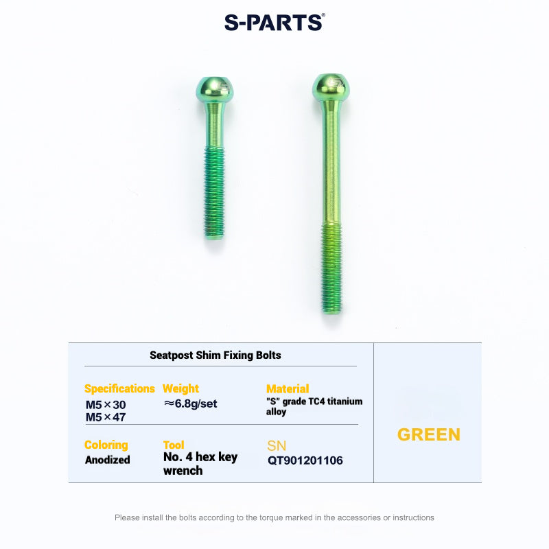 Cervélo S5 Titanium Bolt Kit – Full Frame Lightweight Upgrade Set | CNC TC4 Ti Bolts for Cervélo S5