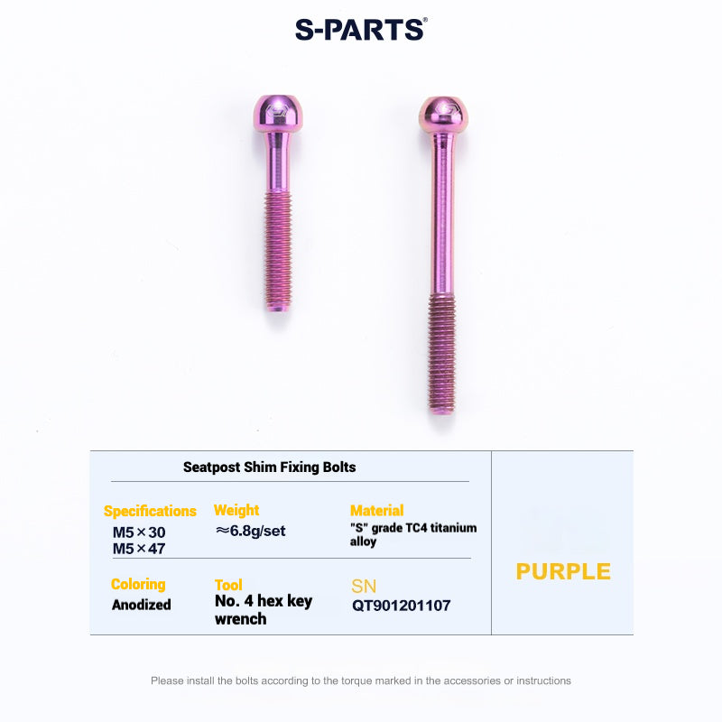 Cervélo S5 Titanium Bolt Kit – Full Frame Lightweight Upgrade Set | CNC TC4 Ti Bolts for Cervélo S5