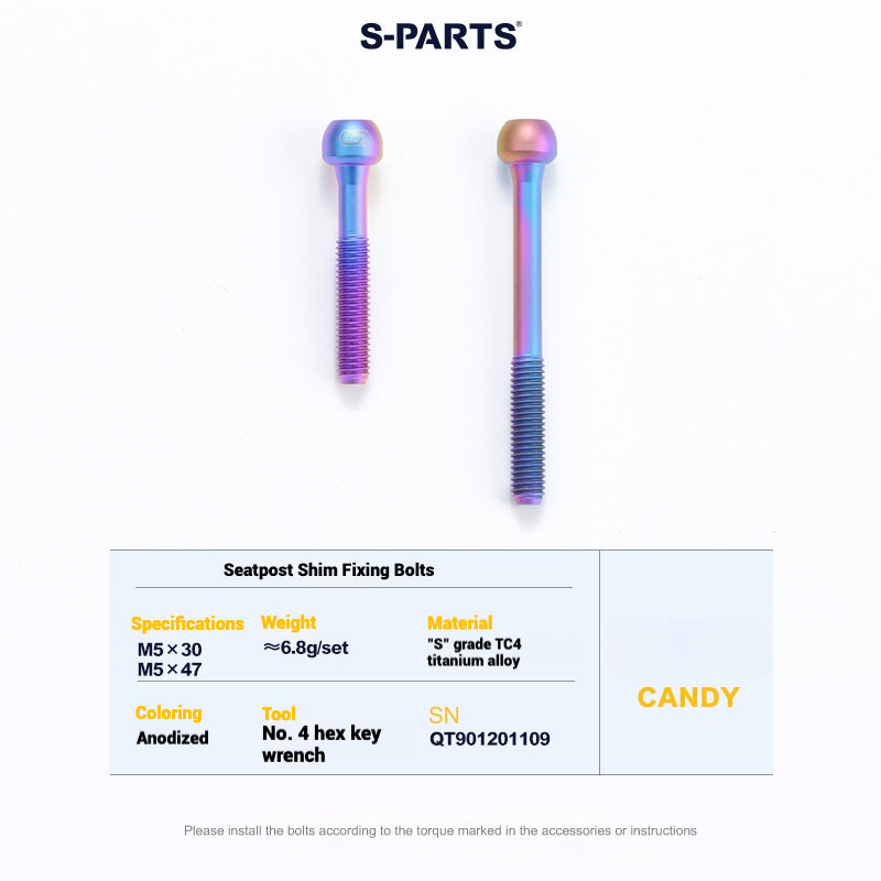 Cervélo S5 Titanium Bolt Kit – Full Frame Lightweight Upgrade Set | CNC TC4 Ti Bolts for Cervélo S5