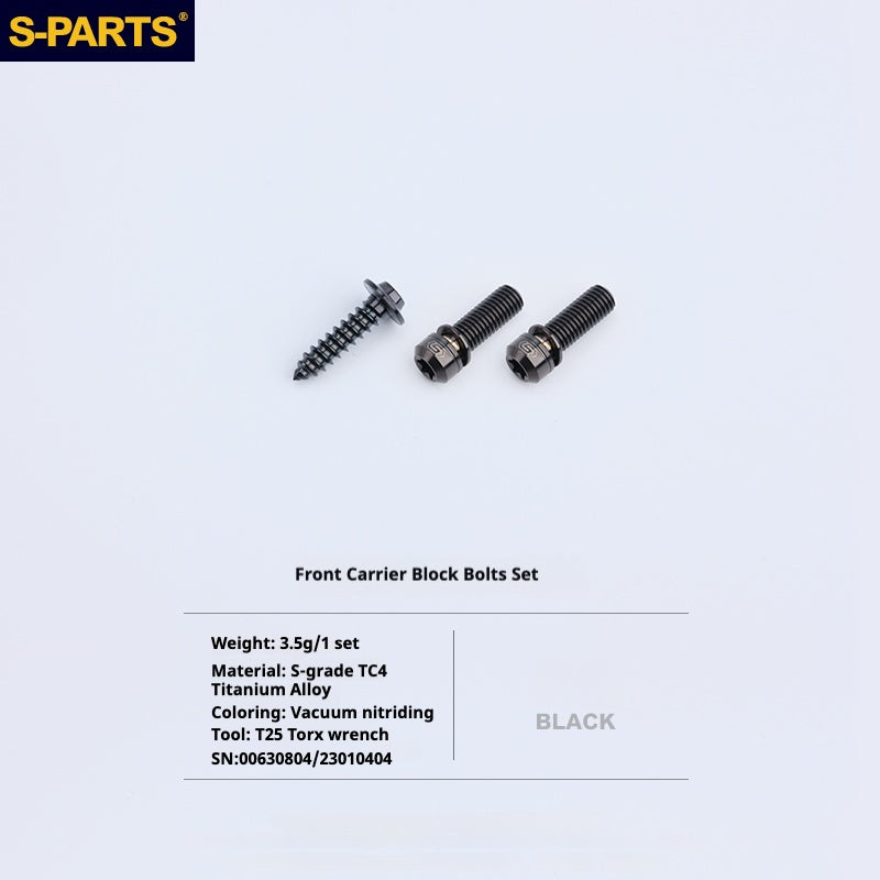S-PARTS Titanium Bolt Upgrade Kit for Brompton | TC4 CNC Lightweight Frame & Hinge Hardware Set
