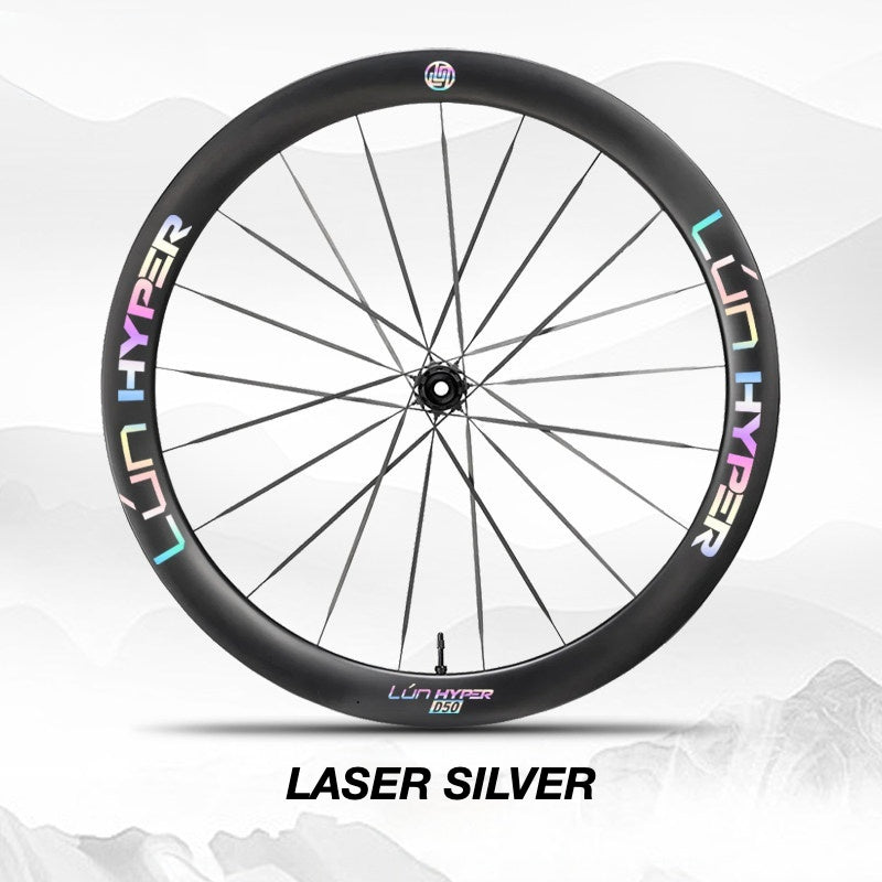 Infinity Logo Decals for Lún HYPER 5 D50 Gen 5 Wheelset | Waterproof Rim Overlay Stickers(Complete Decal Set for Two Wheels + Spare Decals Included)