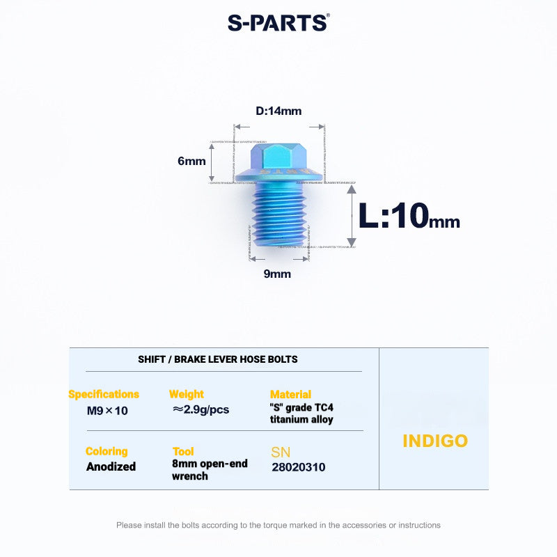 S-PARTS Titanium Bolt Kit for Shimano Ultegra Di2 R8170 Disc Brake & Shifter | Road Bike Upgrade