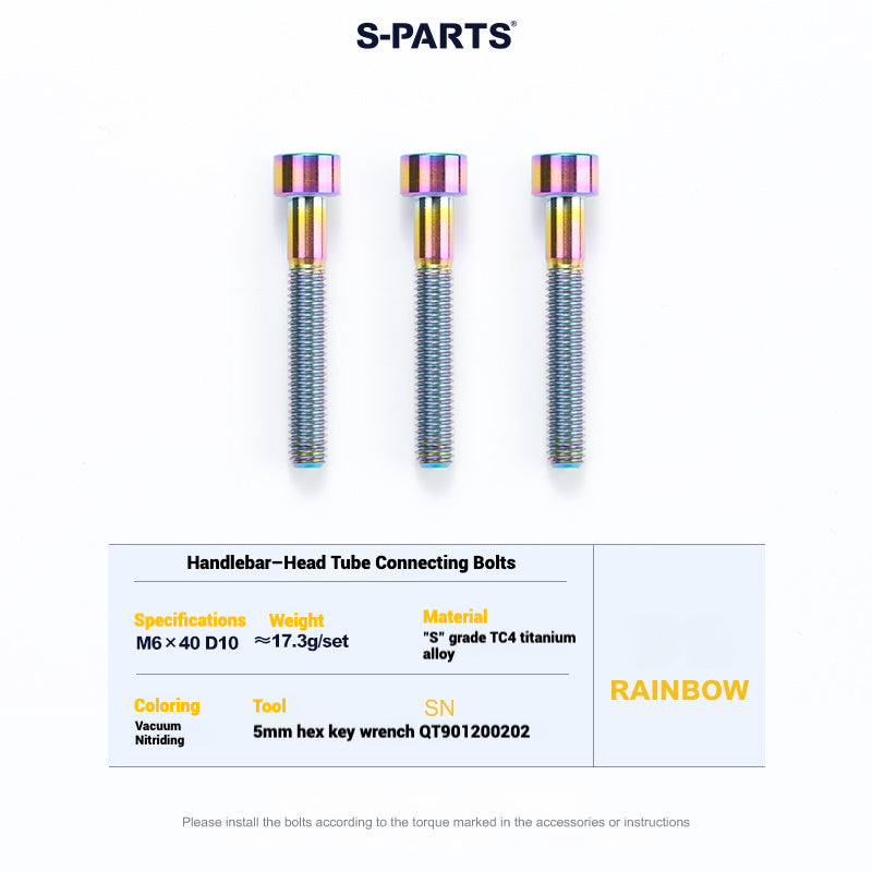 Cervélo S5 Titanium Bolt Kit – Full Frame Lightweight Upgrade Set | CNC TC4 Ti Bolts for Cervélo S5