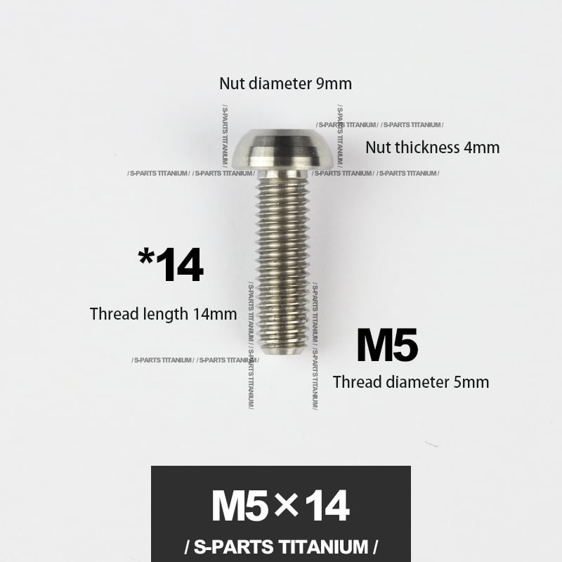 S-PARTS m5*10/14/16 mountain bike road bike bottle cage umbrella head titanium alloy disc screw