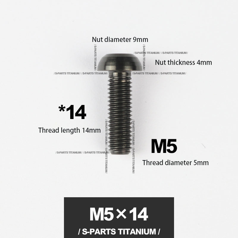 S-PARTS m5*10/14/16 mountain bike road bike bottle cage umbrella head titanium alloy disc screw