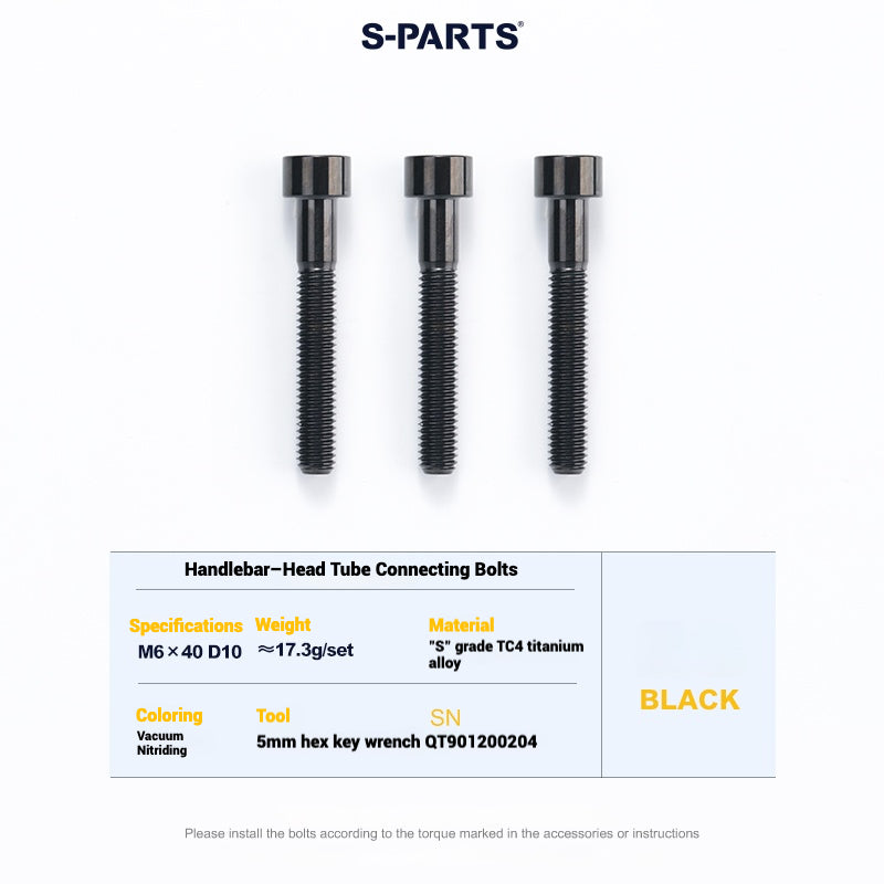 Cervélo S5 Titanium Bolt Kit – Full Frame Lightweight Upgrade Set | CNC TC4 Ti Bolts for Cervélo S5