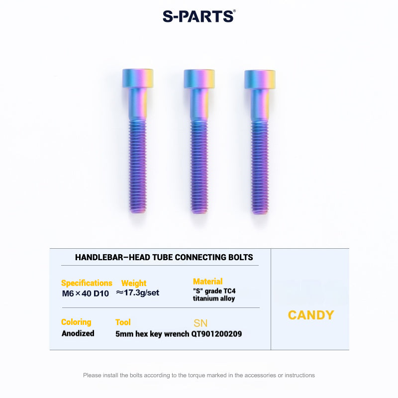 Cervélo S5 Titanium Bolt Kit – Full Frame Lightweight Upgrade Set | CNC TC4 Ti Bolts for Cervélo S5