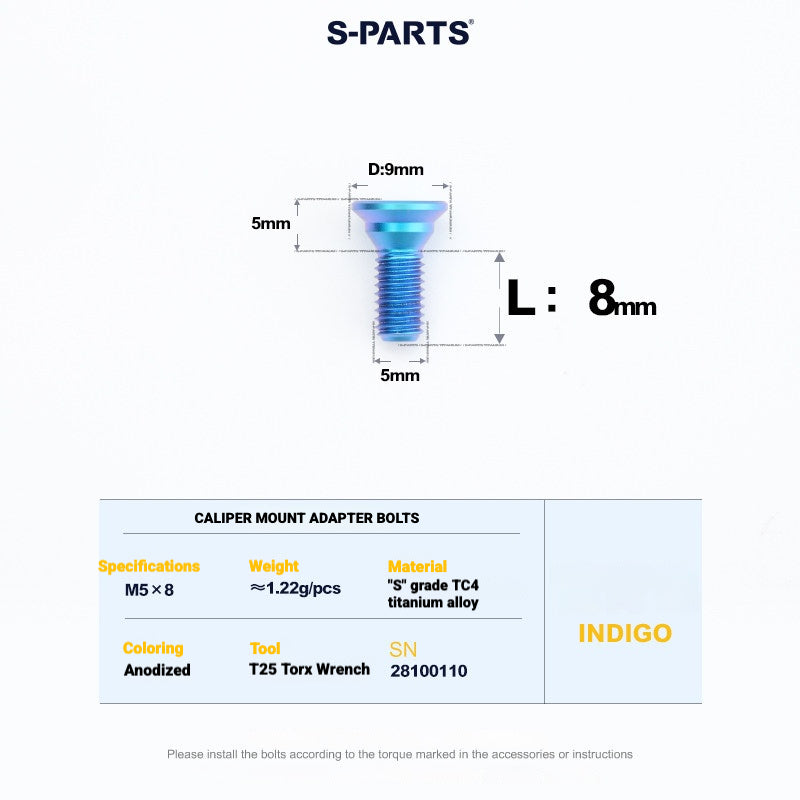 S-PARTS Titanium Bolt Kit for Shimano Ultegra Di2 R8170 Disc Brake & Shifter | Road Bike Upgrade