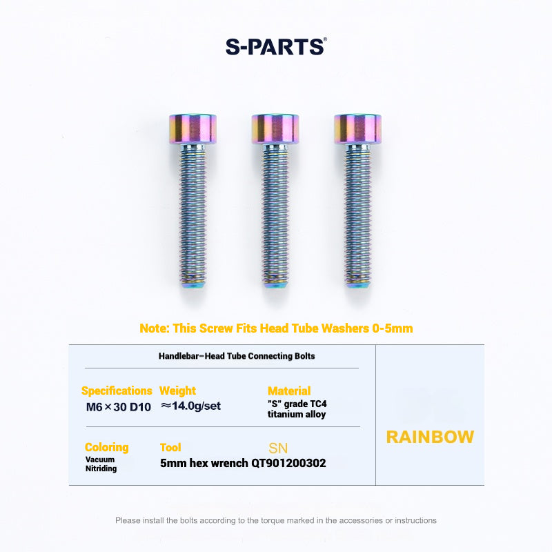 Cervélo S5 Titanium Bolt Kit – Full Frame Lightweight Upgrade Set | CNC TC4 Ti Bolts for Cervélo S5