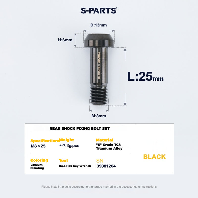 Specialized Epic 8 Suspension Bolt Kit | Full Pivot & Shock Hardware Set