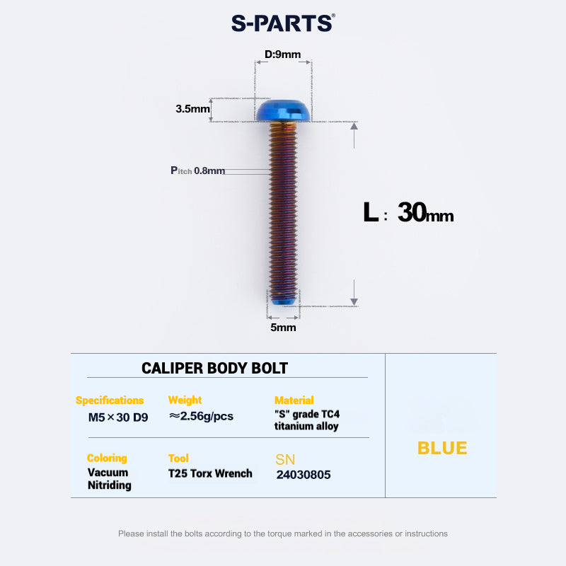 S-PARTS Titanium Bolt Upgrade Kit for SRAM MAVEN Brakes | CNC Precision | Lightweight | Full Color Options