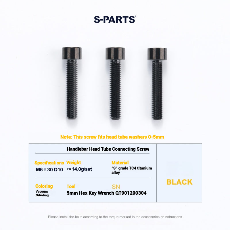 Cervélo S5 Titanium Bolt Kit – Full Frame Lightweight Upgrade Set | CNC TC4 Ti Bolts for Cervélo S5