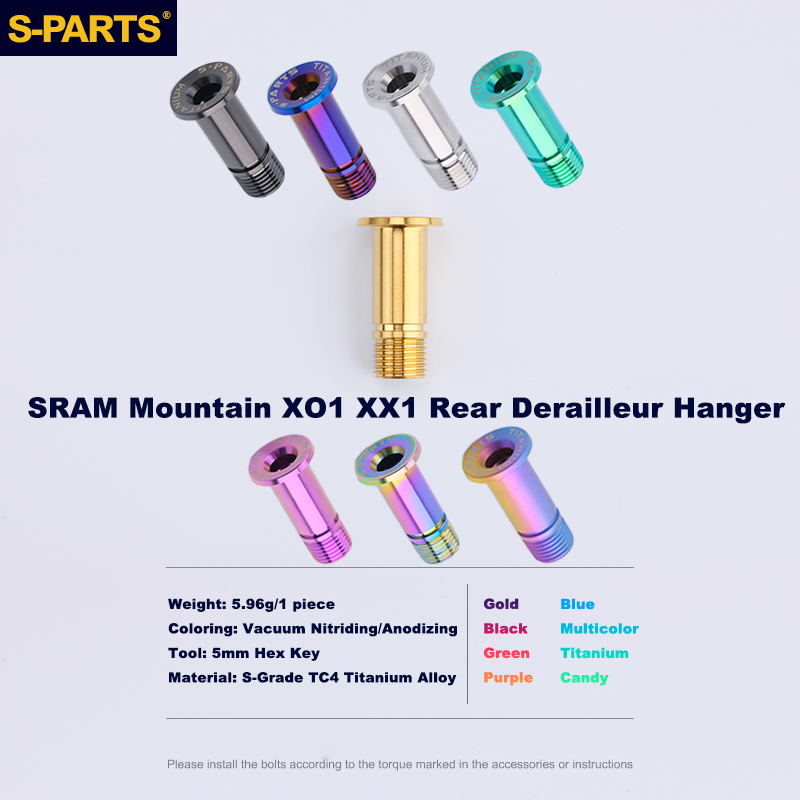 S-PARTS SHIMANO DA9270 R8150 R7100 SRAM Road Bike Titanium Rear Derailleur Pivot Screw