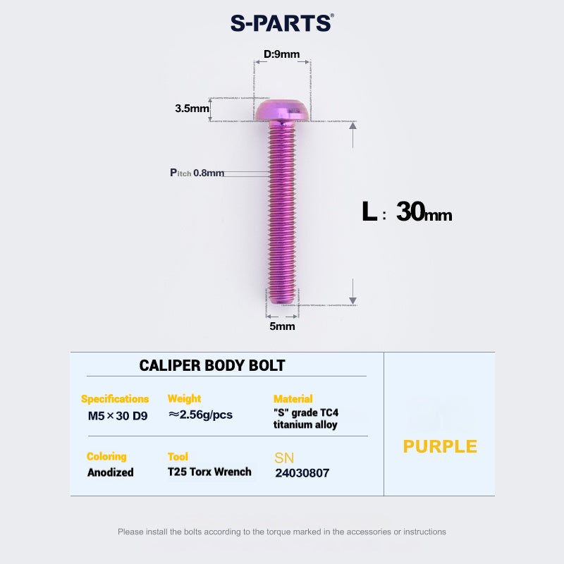 S-PARTS Titanium Bolt Upgrade Kit for SRAM MAVEN Brakes | CNC Precision | Lightweight | Full Color Options