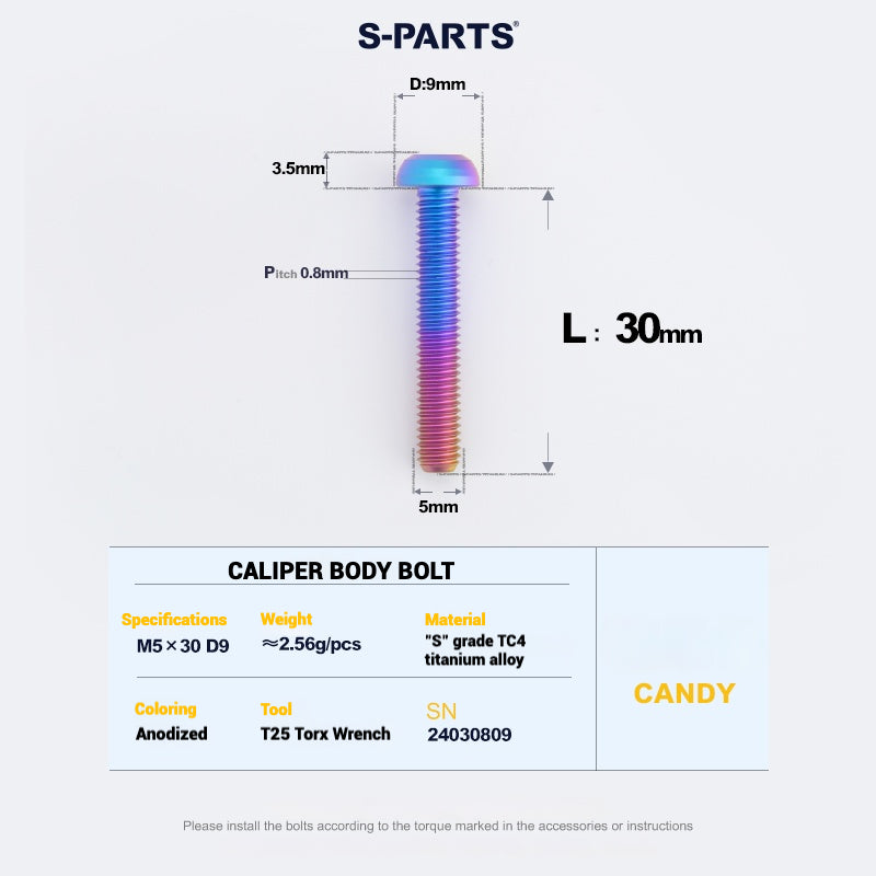 S-PARTS Titanium Bolt Upgrade Kit for SRAM MAVEN Brakes | CNC Precision | Lightweight | Full Color Options