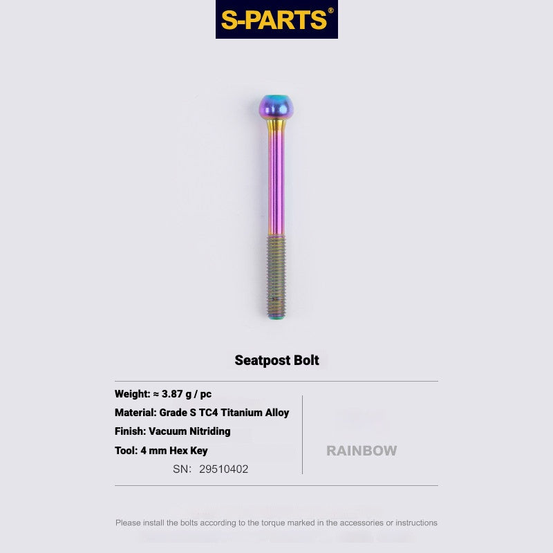 S-PARTS 3DAM Titanium 3D Printed Seatpost Hardware Kit for CERVÉLO S5 (2026 Compatible)