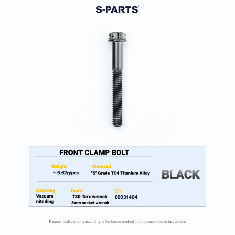 S-PARTS Titanium Saddle Clamp Bolt Kit for Cannondale SystemSix Gen 5 – 3D Printed Lightweight Upgrade