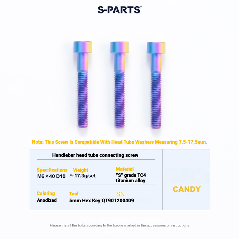 Cervélo S5 Titanium Bolt Kit – Full Frame Lightweight Upgrade Set | CNC TC4 Ti Bolts for Cervélo S5